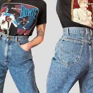 Vintage 80s Double Stone Wash High Rise Jeans Sz 34/28 Lee 18P